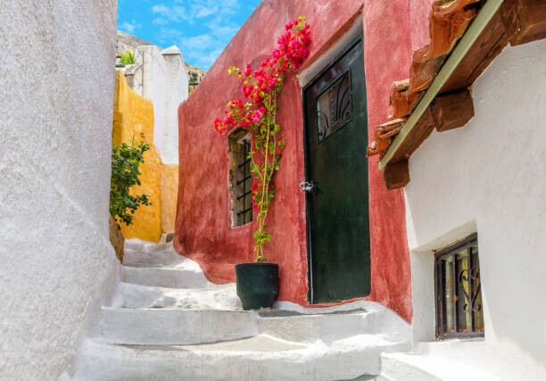 scaliger Plakát, Obraz - Old narrow street in Anafiotika, Plaka, scaliger, 40 × 26.7 cm