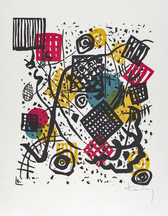 Wassily Kandinsky Plakát, Obraz - Kleine Welten V / Small Worlds V (1922), Wassily Kandinsky, 30 × 40 cm