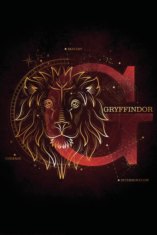 Europosters Plakát, Obraz - Harry Potter - Gryffindor Initial, 26.7 × 40 cm