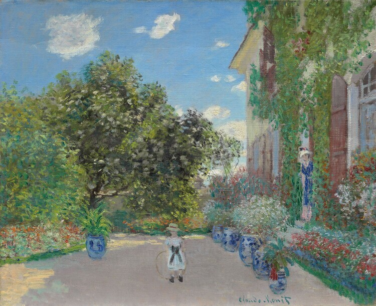 Claude Monet Plakát, Obraz - The Artist's House at Argenteuil (1873), Claude Monet, 40 × 30 cm