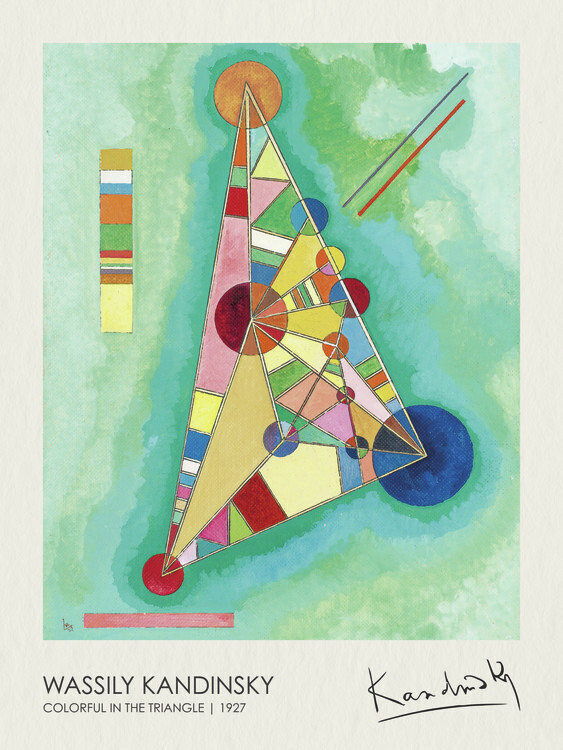 Wassily Kandinsky Plakát, Obraz - Colorful in the triangle (1927), Wassily Kandinsky, 30 × 40 cm