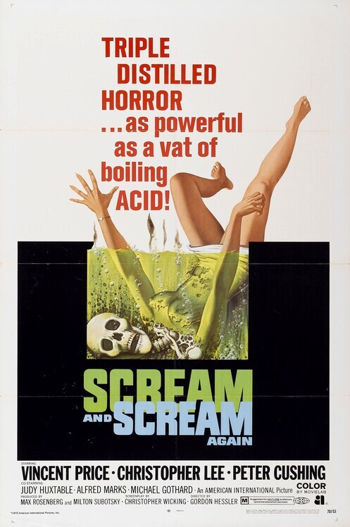 Europosters Plakát, Obraz - Scream And Scream Again, 26.7 × 40 cm