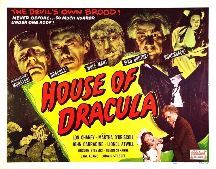 Europosters Plakát, Obraz - House Of Dracula 03, 40 × 30 cm