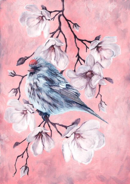 oxygen Plakát, Obraz - Small Bird on the branch of, oxygen, 30 × 40 cm