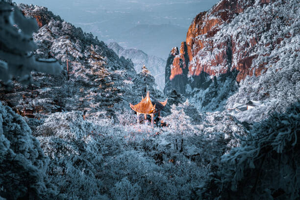 Jackyenjoyphotography Plakát, Obraz - Gorgeous pagoda at Huangshan Mountain, Anhui, Jackyenjoyphotography, 40 × 26.7 cm