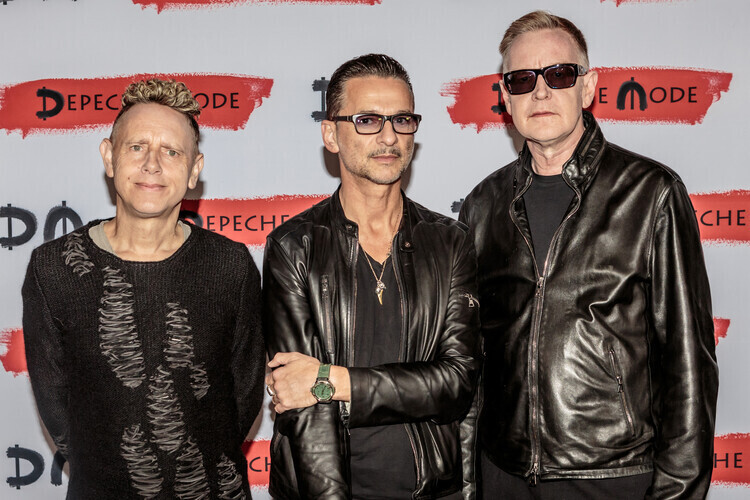 Sergione Infuso - Corbis Plakát, Obraz - Depeche Mode Press Event In Milan, 40 × 26.7 cm