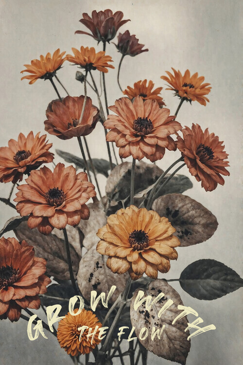 The Art Concept Plakát, Obraz - Grow With The Flow, The Art Concept, 26.7 × 40 cm