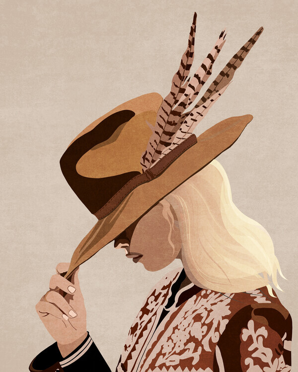 Emel Tunaboylu Plakát, Obraz - Cowgirl, Emel Tunaboylu, 30 × 40 cm