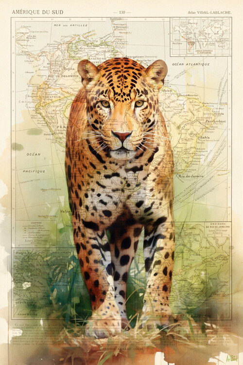 Thomas Chedeville Plakát, Obraz - Jaguar, Thomas Chedeville, 26.7 × 40 cm