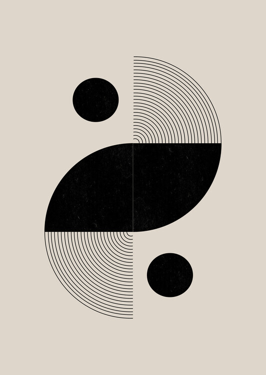 THE MIUUS STUDIO Plakát, Obraz - Yin Yang Echoes, THE MIUUS STUDIO, 30 × 40 cm