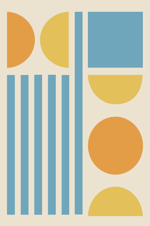 jay stanley Plakát, Obraz - Bright Minimal Shapes Series #3, jay stanley, 26.7 × 40 cm