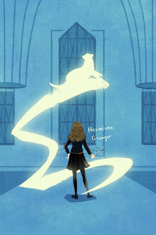 Europosters Plakát, Obraz - Harry Potter - Hermione Patronus, 26.7 × 40 cm