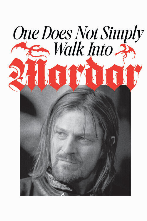 Europosters Plakát, Obraz - The Lord of the Rings - Boromir - One Does Not Simply Walk, 26.7 × 40 cm