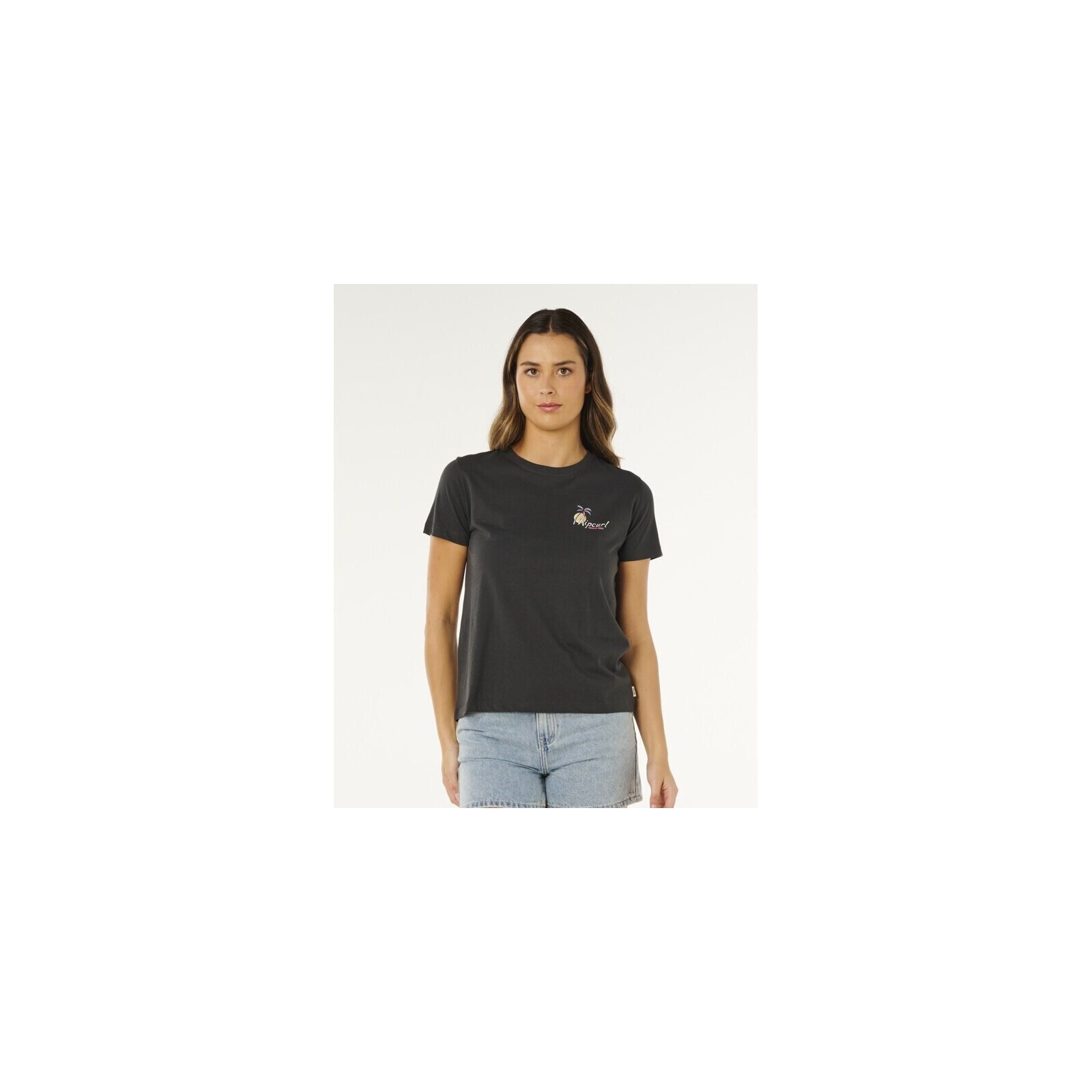 triko RIP CURL - Tide Line Standard Tee Washed Black (8264)