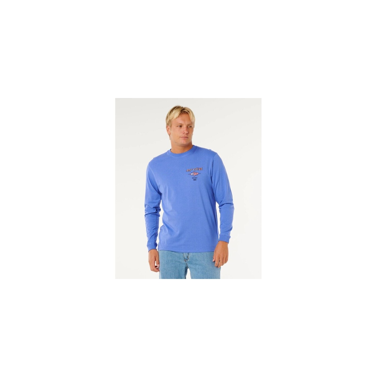 triko RIP CURL - Fade Out Icon L S Tee Blue Haze (4379) velikost: XL