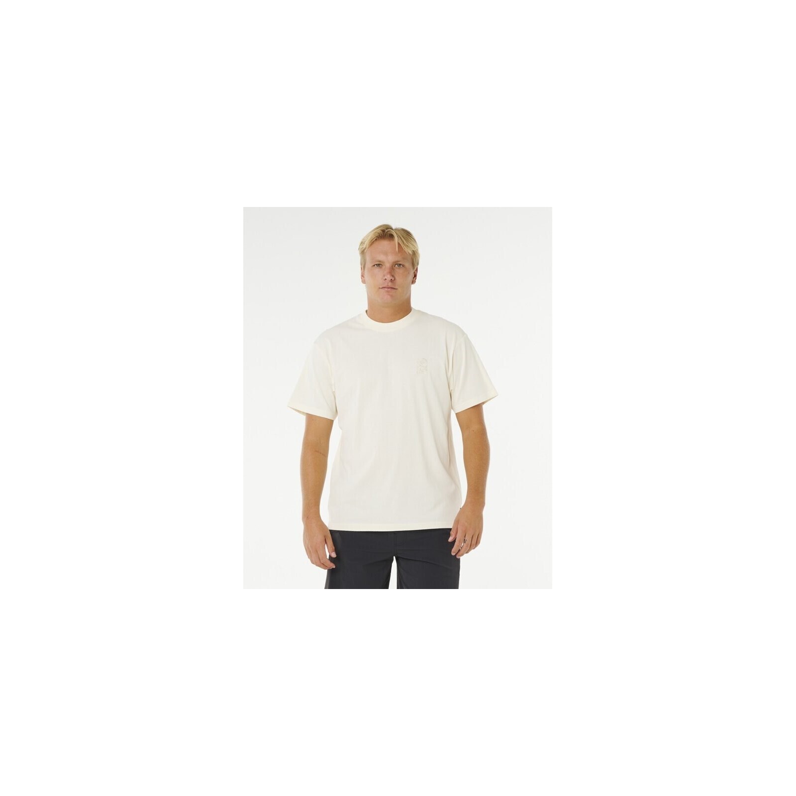 triko RIP CURL - Search Embroidery Tee Bone (3021) velikost: L