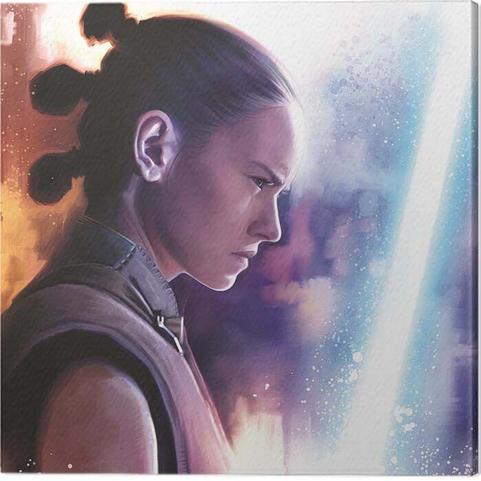 PYRAMID Obraz na plátně Star Wars The Last Jedi - Rey Lightsaber Paint, 2 - 40×40 cm