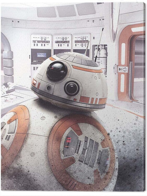 PYRAMID Obraz na plátně Star Wars The Last Jedi - BB - 8 Peek, 2 - 60×80 cm