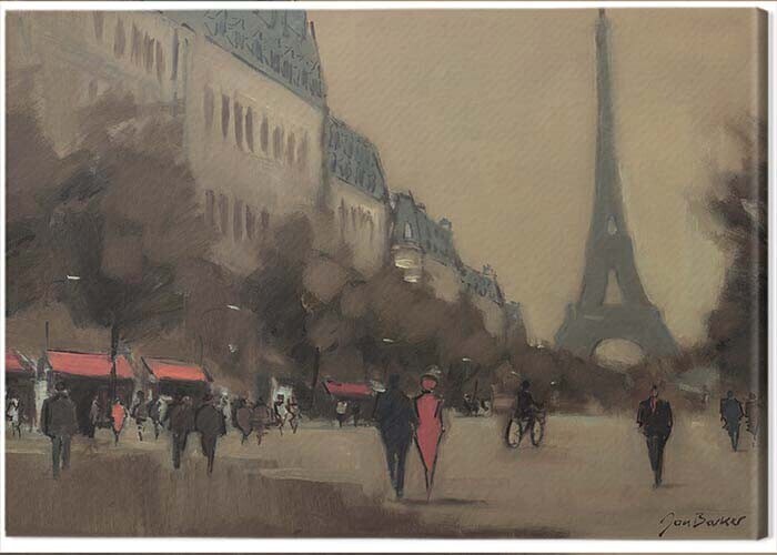 PYRAMID Obraz na plátně Jon Barker - Time Out in Paris, 2 - 80×60 cm