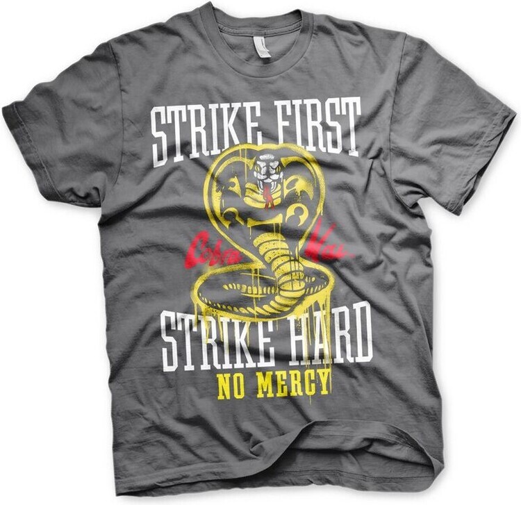 HYBRIS Tričko Cobra Kai - Strike First - Strike Hard - No Mercy, XL