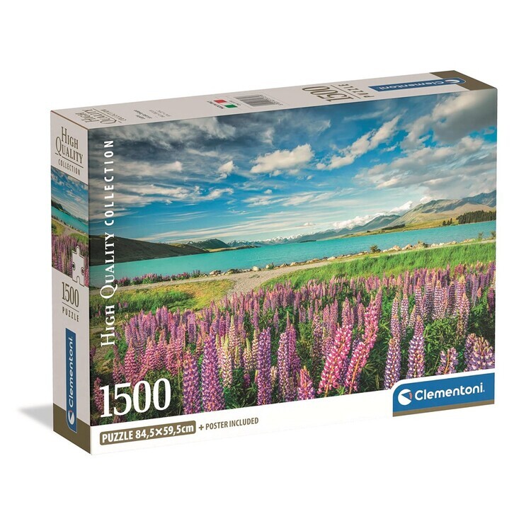 CLEMENTONI Puzzle Lupins at Lake Tekapo, 1500 ks