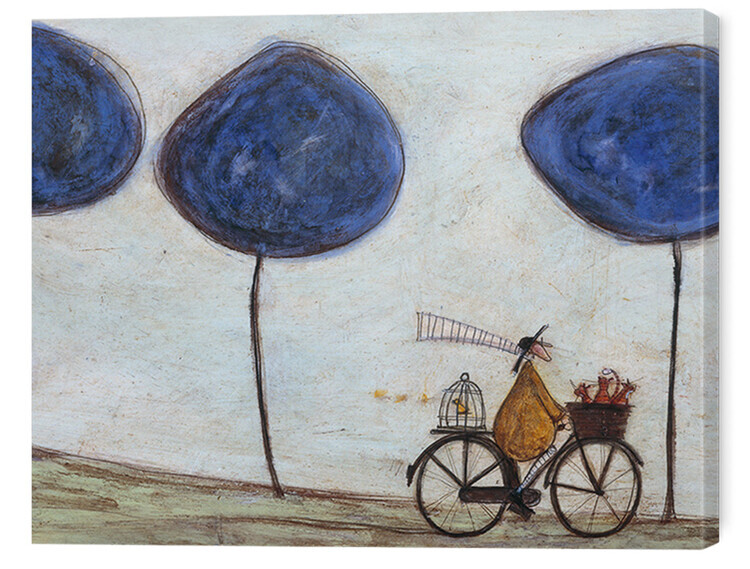 PYRAMID Obraz na plátně Sam Toft - Freewheelin' With Joyce Greenfields And The Felix 3, 2 - 50×40 cm