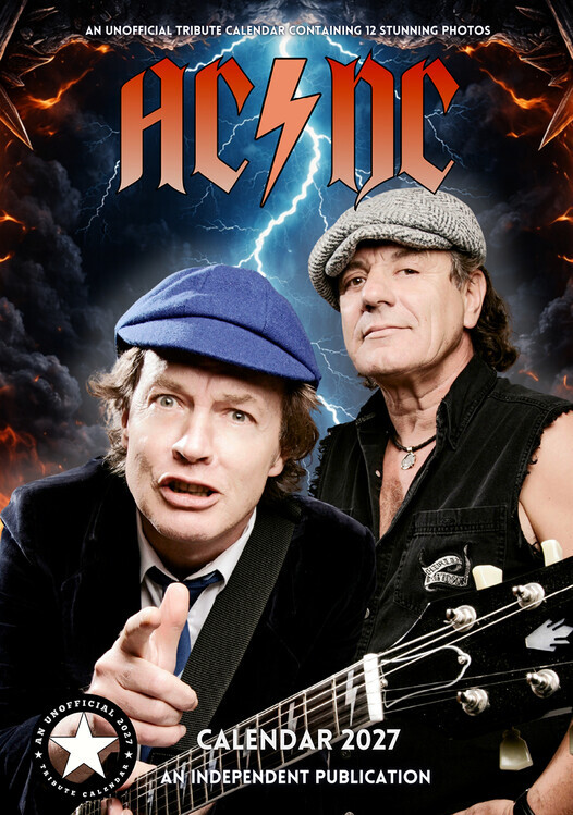 CALLDREAMS Kalendář 2027 AC/DC, 42 x 29.7 cm
