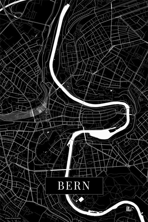 Europosters Plakát, Obraz - Bern black, 26.7 × 40 cm