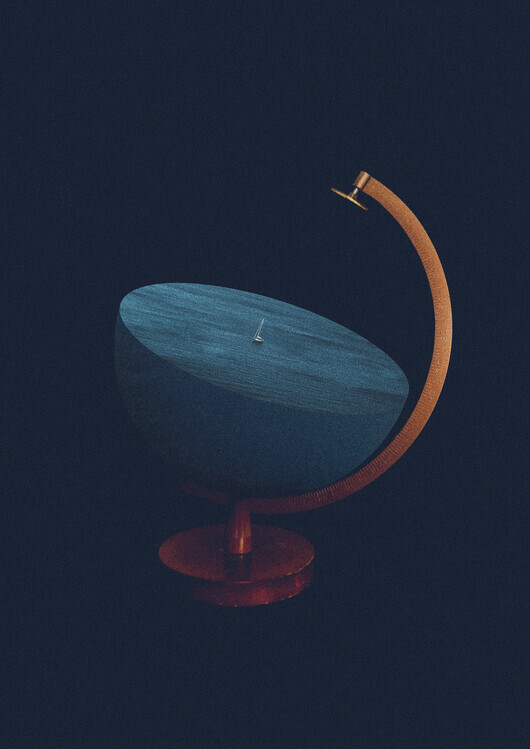 Maarten Léon Plakát, Obraz - Flat earth, Maarten Léon, 30 × 40 cm