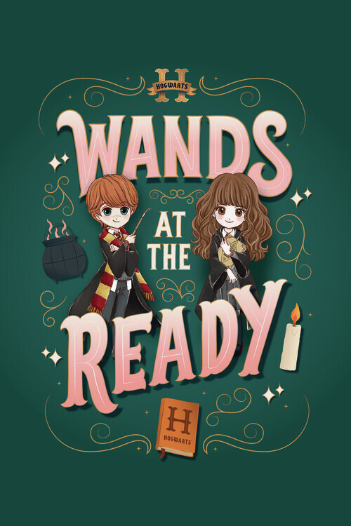 Europosters Plakát, Obraz - Harry Potter - Hermione and Ron, 26.7 × 40 cm