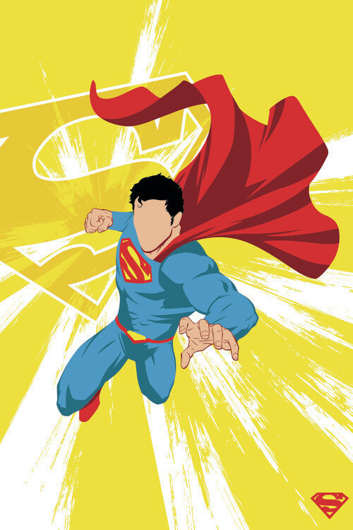 Europosters Plakát, Obraz - Superman - Power Yellow, 26.7 × 40 cm