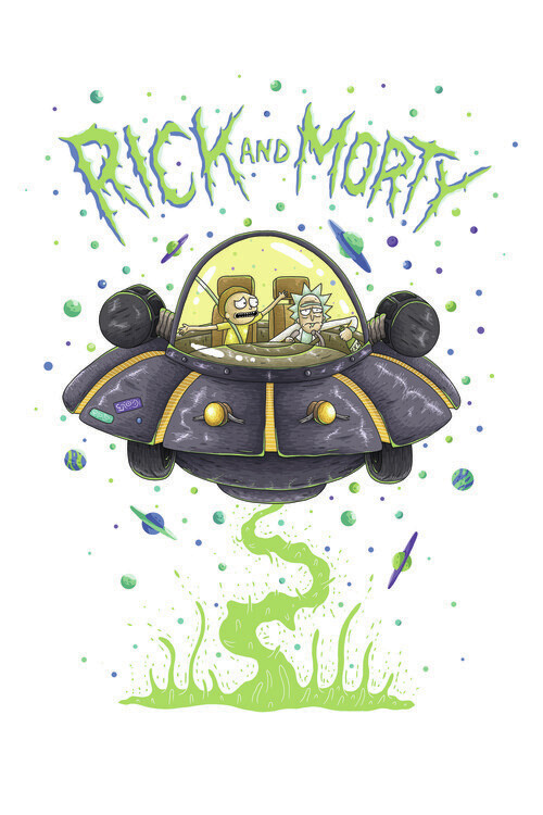 Europosters Plakát, Obraz - Rick a Morty - Vesmírná loď, 26.7 × 40 cm