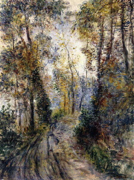 Renoir, Pierre Auguste Plakát, Obraz - The Forest Path, 1871, Renoir, Pierre Auguste, 30 × 40 cm