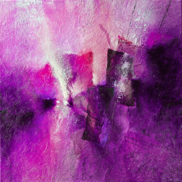 Annette Schmucker Plakát, Obraz - pink tidal rhythms, Annette Schmucker, 40 × 40 cm