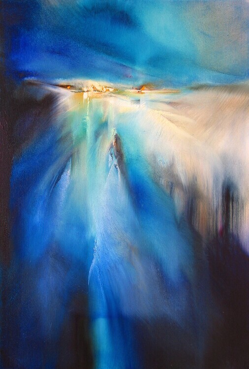 Annette Schmucker Plakát, Obraz - light on a cold winter evening, Annette Schmucker, 26.7 × 40 cm