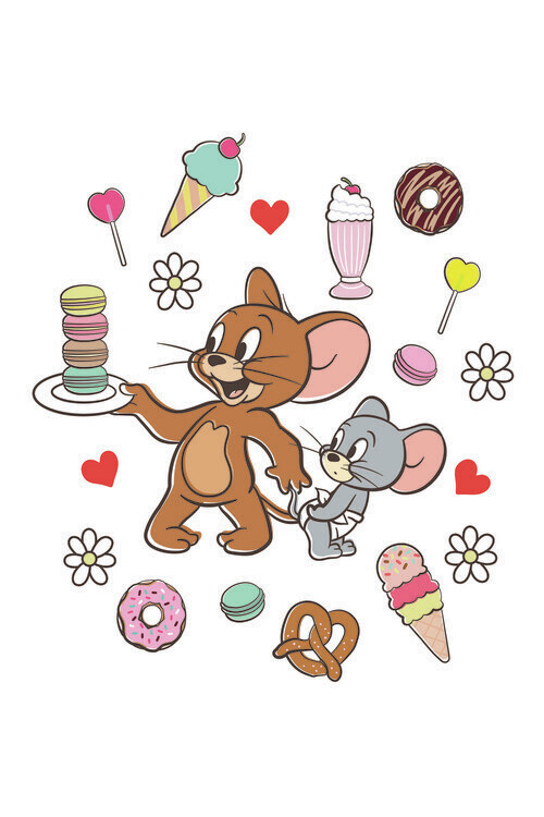 Europosters Plakát, Obraz - Tom and Jerry - Sweets, 26.7 × 40 cm