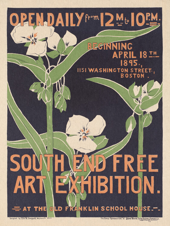 autor Plakát, Obraz - South End Art Exhibition (Floral Vintage), 30 × 40 cm