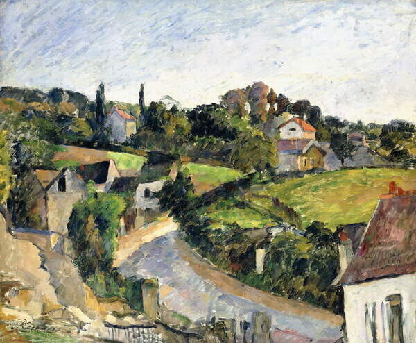 Cezanne, Paul Plakát, Obraz - The Winding Road, c.1877, Cezanne, Paul, 40 × 32.9 cm