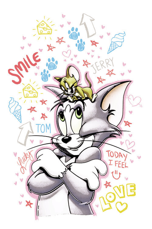 Europosters Plakát, Obraz - Tom a Jerry - Best Friends, 26.7 × 40 cm