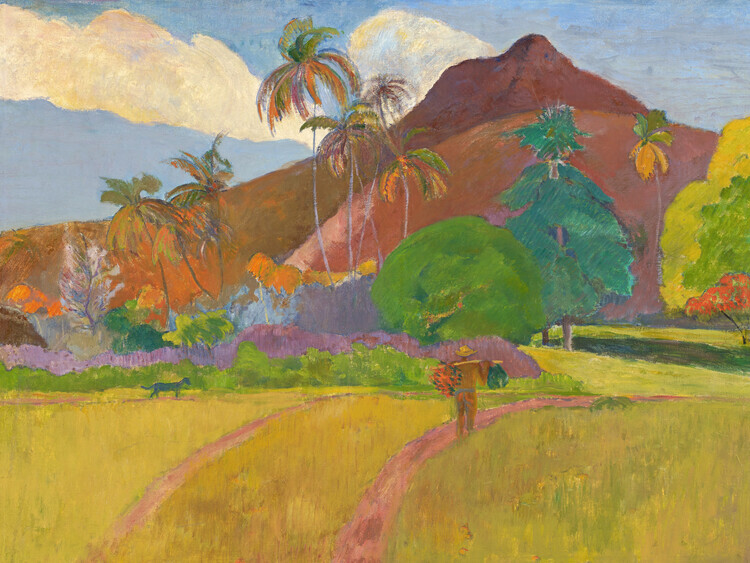 Paul Gauguin Plakát, Obraz - Bright Tahitian Landscape, Paul Gauguin, 40 × 30 cm
