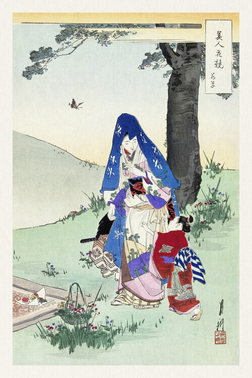 Ogata Gekko Plakát, Obraz - The Picnic, Ogata Gekko, 26.7 × 40 cm