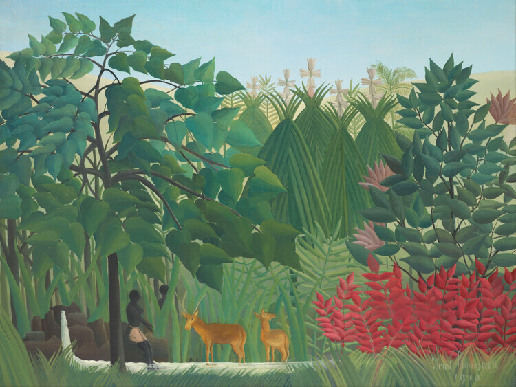 Henri Rousseau Plakát, Obraz - The Waterfall, Henri Rousseau, 40 × 30 cm