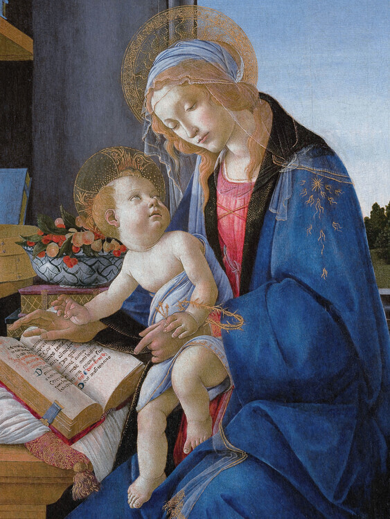 Sandro Botticelli Plakát, Obraz - The Madonna & The Book, Sandro Botticelli, 30 × 40 cm