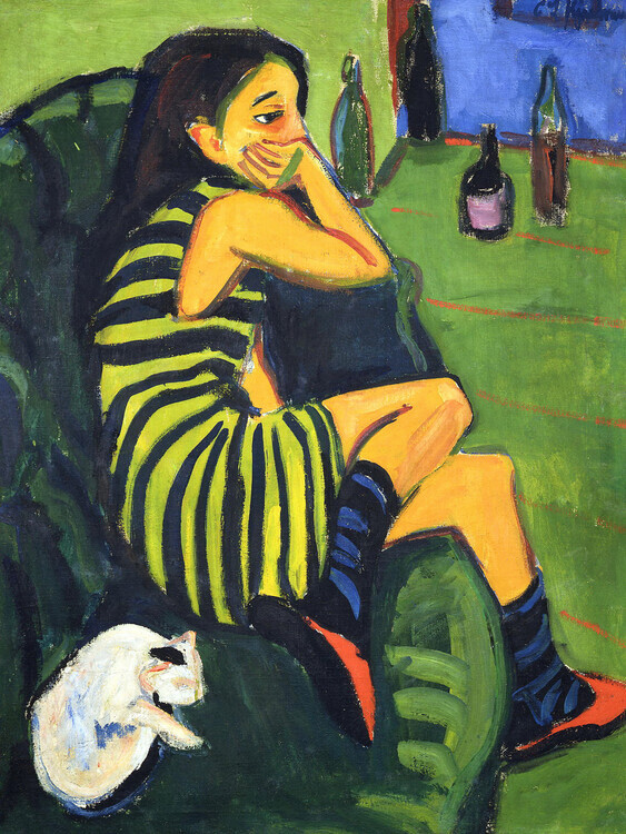 Ernst Ludwig Kirchner Plakát, Obraz - Artist Marcella, Ernst Ludwig Kirchner, 30 × 40 cm