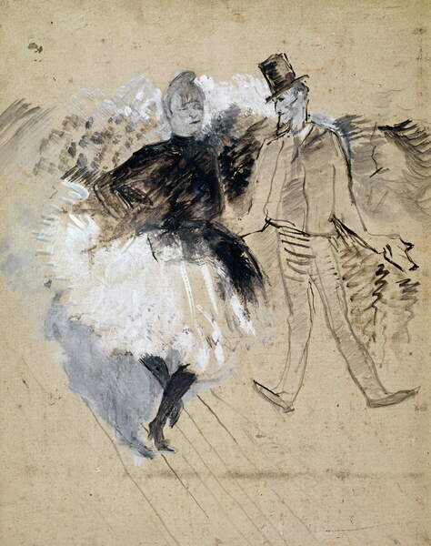 Toulouse-Lautrec, Henri de Plakát, Obraz - Au Moulin de la Galette, Toulouse-Lautrec, Henri de, 30 × 40 cm