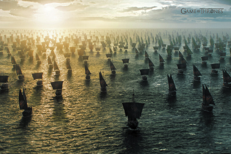 Europosters Plakát, Obraz - Game of Thrones - Targaryen's ship army, 40 × 26.7 cm