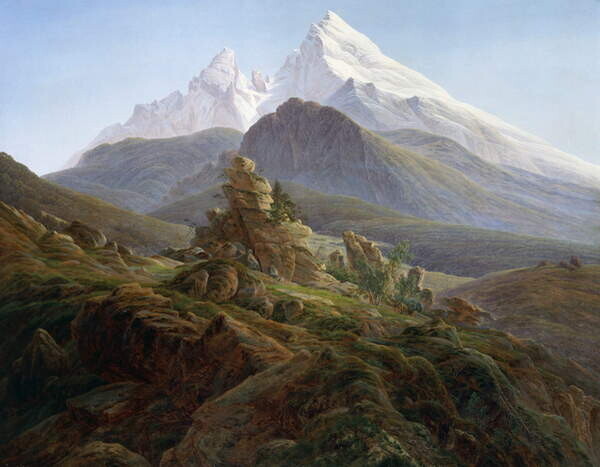 Friedrich, Caspar David Plakát, Obraz - The Watzmann, Friedrich, Caspar David, 40 × 30 cm