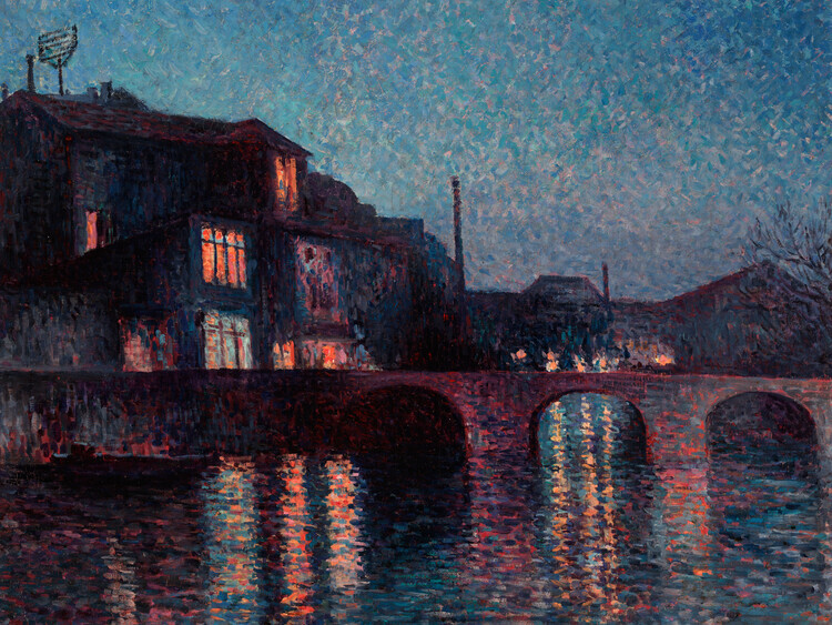 Maximilien Luce Plakát, Obraz - The River Sambre in Charleroi, Maximilien Luce, 40 × 30 cm