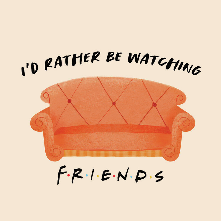 Europosters Plakát, Obraz - Friends - I'd rather be watching, 40 × 40 cm