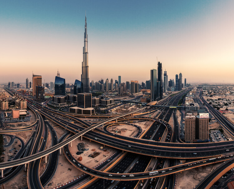 Jean Claude Castor Plakát, Obraz - Dubai Skyline Panorama, Jean Claude Castor, 40 × 30 cm